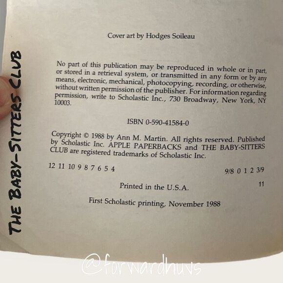 Bundle Sale 3 for $15 | The Baby-Sitters Club | Book #18 | Vintage 1988 | READ - Picture 10 of 11